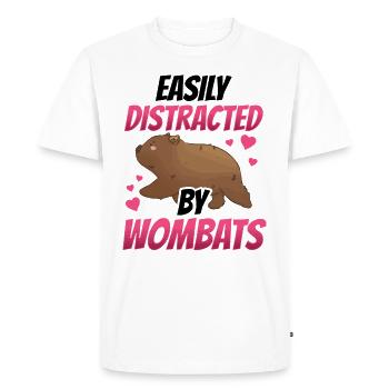Wombat légèrement distrait Mars australien - T-shirt Premium bio Homme - blanc - Devant - Nico (187cm)