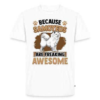 Samoyeds are fantastic Samoyedenspitz - Men's Premium Organic T-Shirt - white - Front - Nico (187cm)