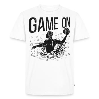Water Polo Game On - Men's Premium Organic T-Shirt - white - Front - Nico (187cm)