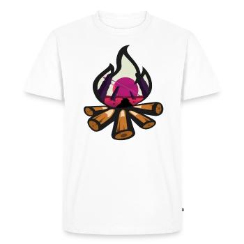 Campfyre - Men's Premium Organic T-Shirt - white - Front - Nico (187cm)