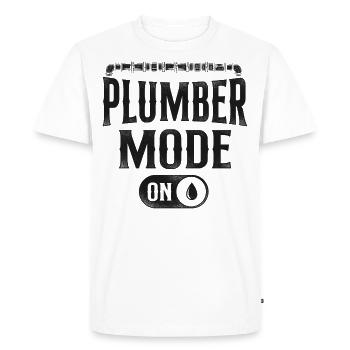 Plombier Plombier Plombier Vintage Plombier - T-shirt Premium bio Homme - blanc - Devant - Nico (187cm)