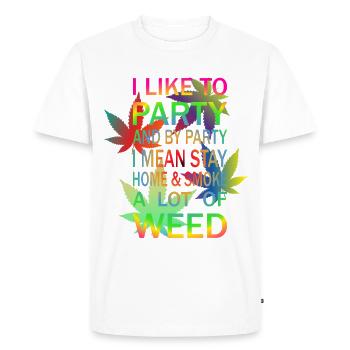 Weed - Men's Premium Organic T-Shirt - white - Front - Nico (187cm)