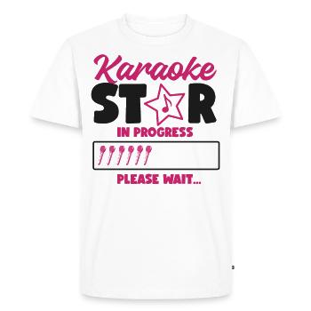 Karaoke Singer Karaoke Star In - Men's Premium Organic T-Shirt - white - Front - Nico (187cm)