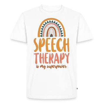 Speech Therapist Therapy Assistant - Men's Premium Organic T-Shirt - white - Front - Nico (187cm)