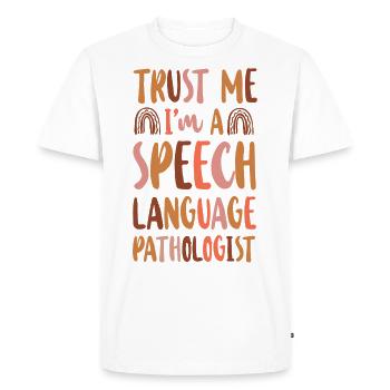 Speech Therapist Therapy Assistant - Men's Premium Organic T-Shirt - white - Front - Nico (187cm)