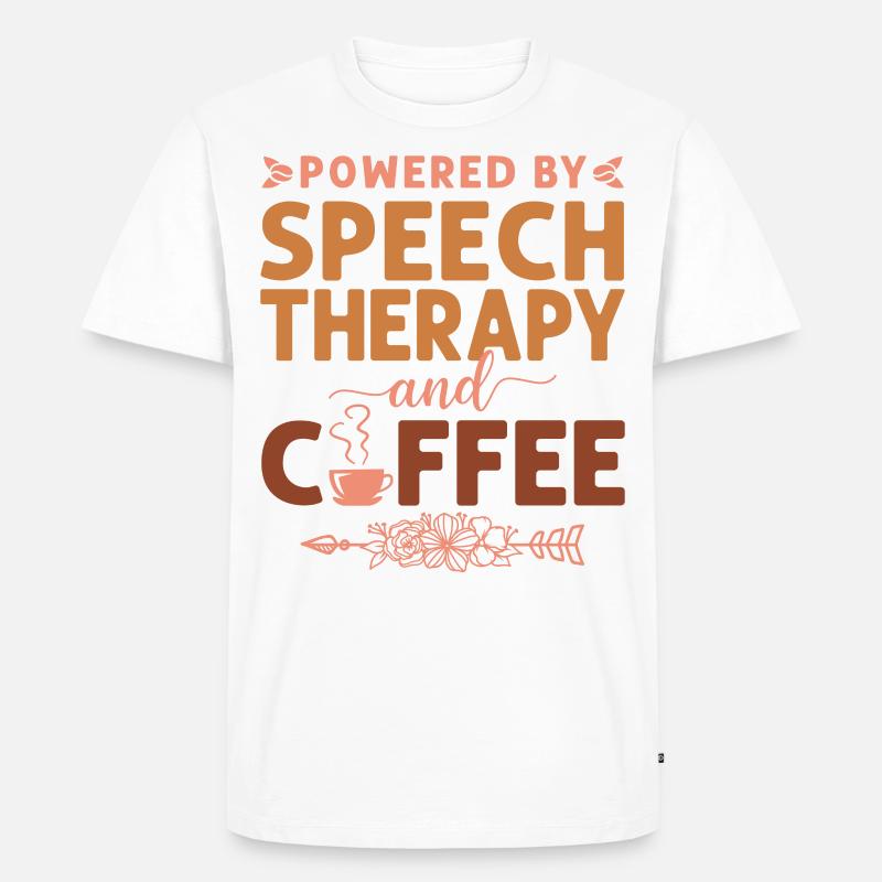 Speech Therapist Therapy Assistant - Männer Premium Bio T-Shirt - Weiß