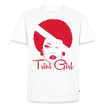 Fille de Trinité-et-Tobago - T-shirt Premium bio Homme - blanc - Devant - Nico (187cm)