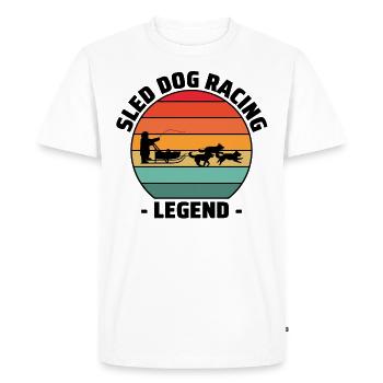 Husky Traîneau Chiens de traîneau Racing Alaskan Racers - T-shirt Premium bio Homme - blanc - Devant - Nico (187cm)