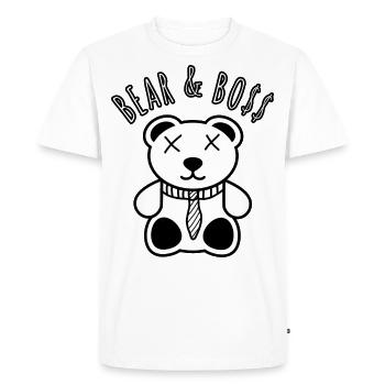 Ours boss - T-shirt Premium bio Homme - blanc - Devant - Nico (187cm)