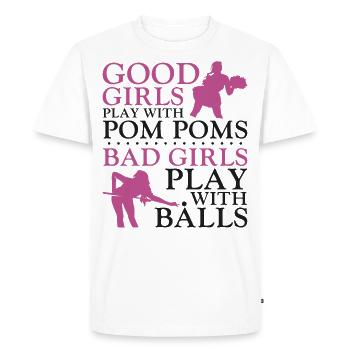 Billiards Pool Player Ball Girl - Men's Premium Organic T-Shirt - white - Front - Nico (187cm)
