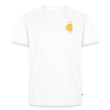 FFA Bière 2 étoiles - T-shirt Premium bio Homme - blanc - Devant - Nico (187cm)