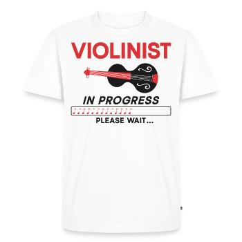 Violon Violoniste Violoniste En - T-shirt Premium bio Homme - blanc - Devant - Nico (187cm)