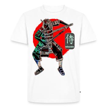 Samurai Warrior Sword Japanese Art Victory Kanji - Men's Premium Organic T-Shirt - white - Front - Nico (187cm)