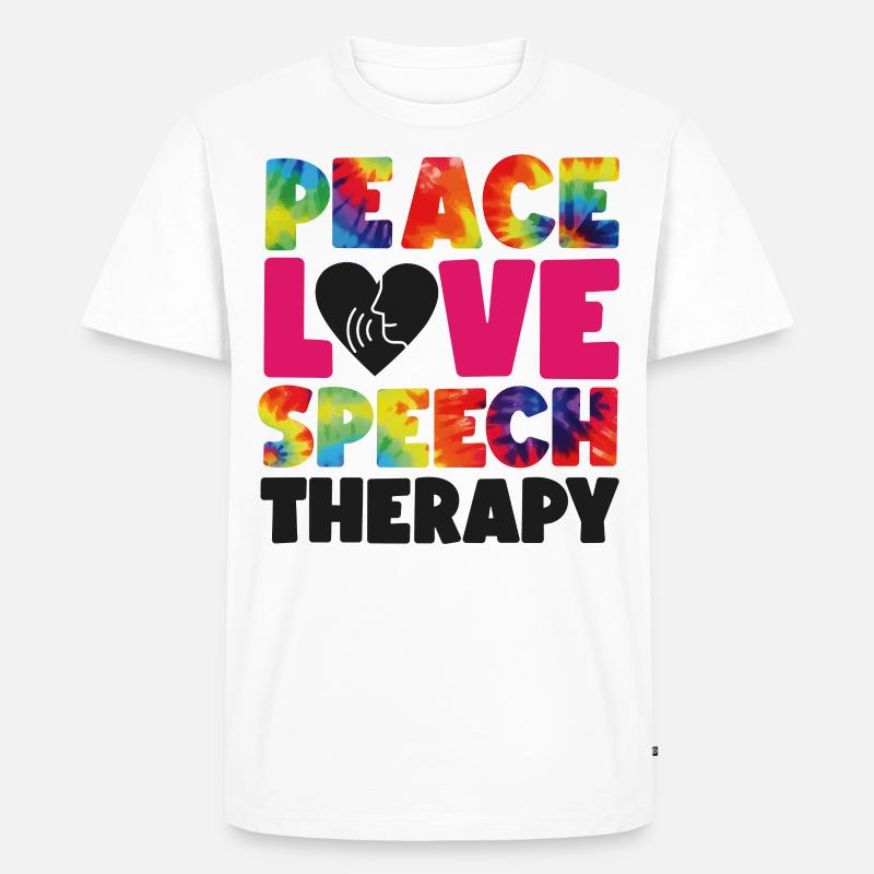 Speech Therapist Therapy Assistant - Männer Premium Bio T-Shirt - Weiß