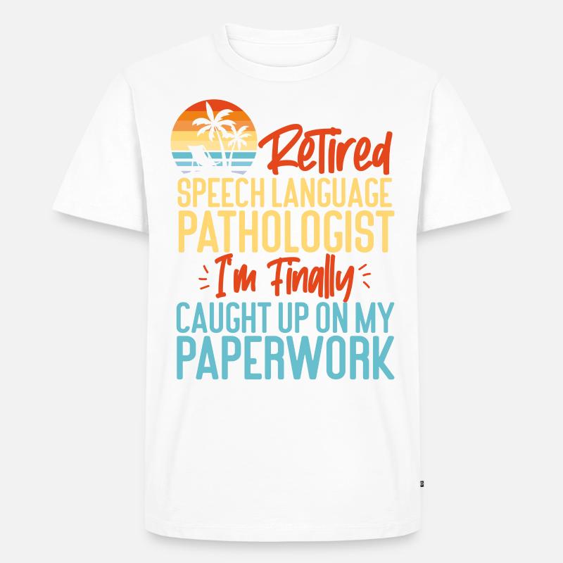Speech Therapist Therapy Assistant - Männer Premium Bio T-Shirt - Weiß