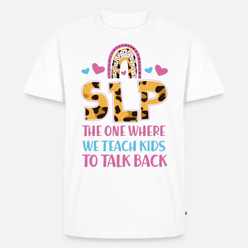 Speech Therapist Therapy Assistant - Männer Premium Bio T-Shirt - Weiß