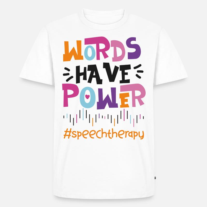 Speech Therapist Therapy Assistant - Männer Premium Bio T-Shirt - Weiß