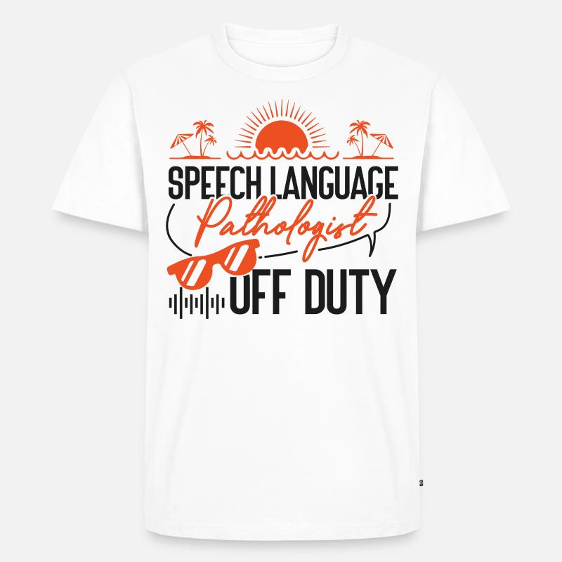 Speech Therapist Therapy Assistant - Männer Premium Bio T-Shirt - Weiß