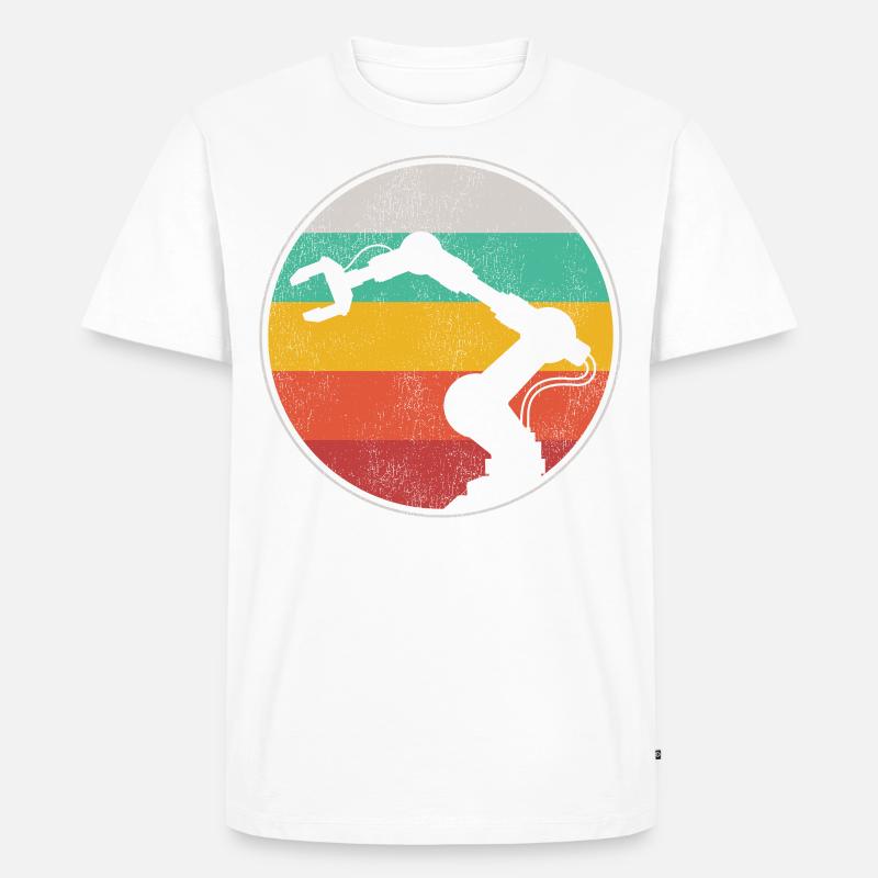 Robot Robotics Engineer Robotics - Männer Premium Bio T-Shirt - Weiß