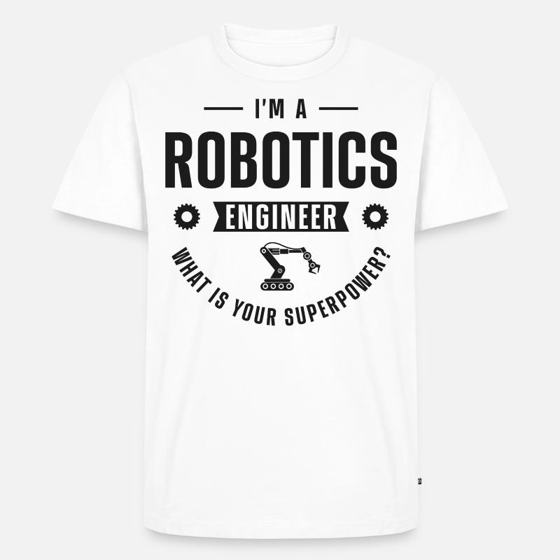Robot Robotics Engineer I'm A - Männer Premium Bio T-Shirt - Weiß