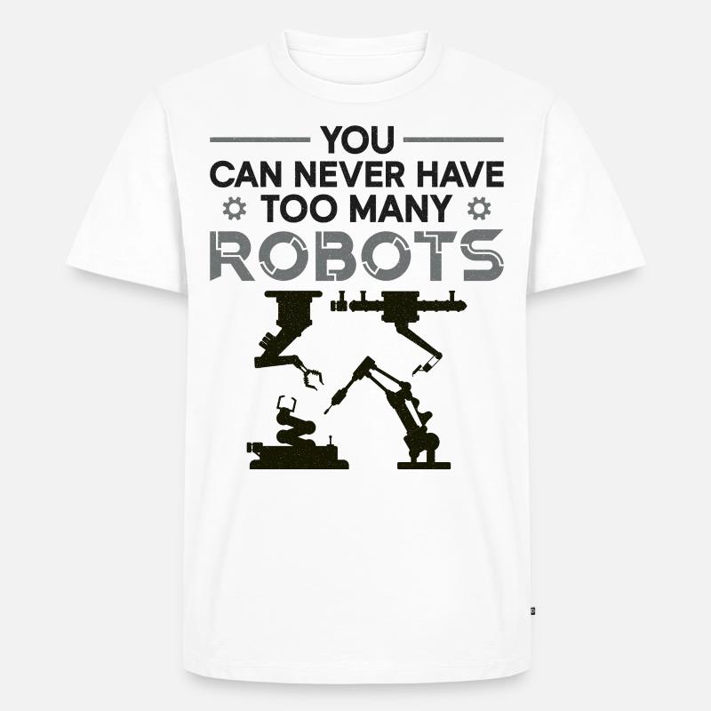 Robot Robotics Engineer You Can - Männer Premium Bio T-Shirt - Weiß