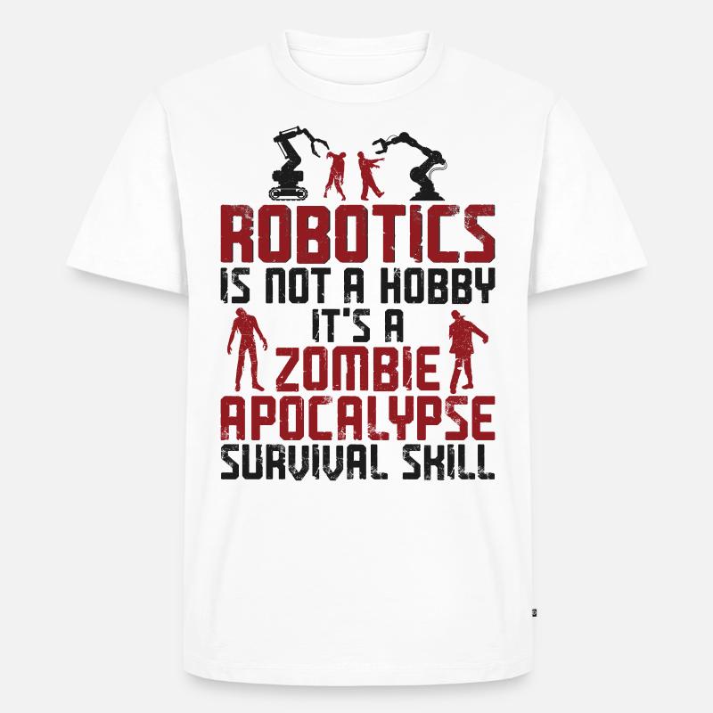 Robot Robotics Engineer Robotics - Männer Premium Bio T-Shirt - Weiß