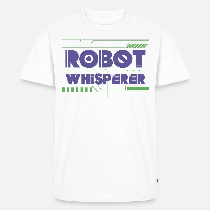 Robot Robotics Engineer Robot - Männer Premium Bio T-Shirt - Weiß