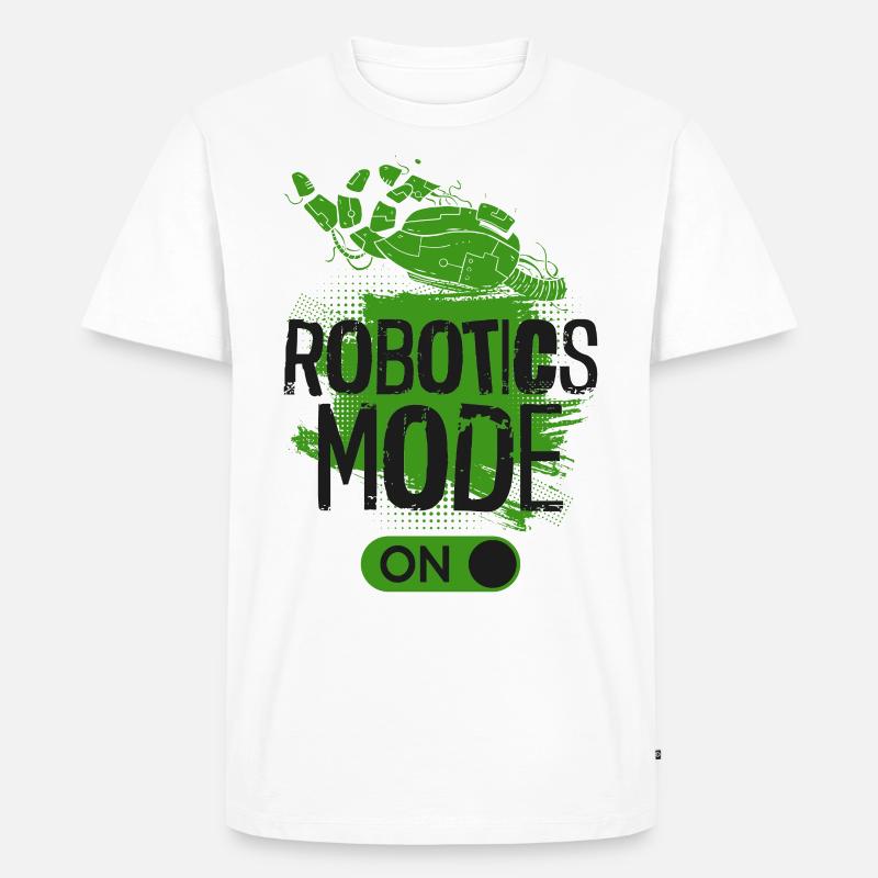 Robot Robotics Engineer Robotics - Männer Premium Bio T-Shirt - Weiß