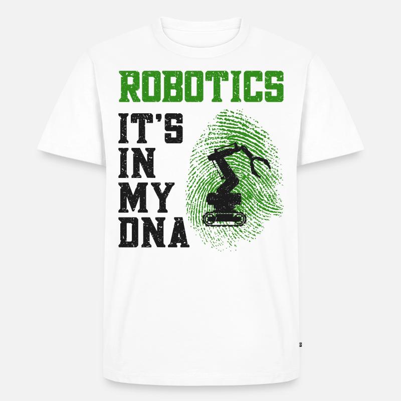 Robot Robotics Engineer Robotics - Männer Premium Bio T-Shirt - Weiß