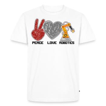 Robot Robotics Engineer Female - Men's Premium Organic T-Shirt - white - Front - Nico (187cm)