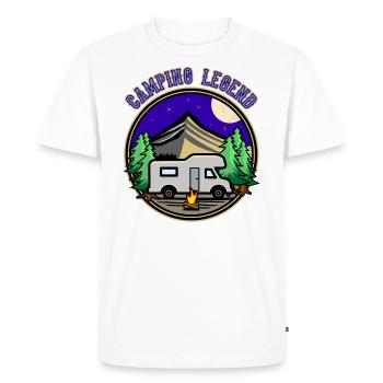 Camping Legend Legend Alcove Conducteur de camping-car - T-shirt Premium bio Homme - blanc - Devant - Nico (187cm)
