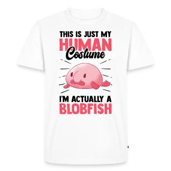 Blobfish just a costume funny blob fish - Men's Premium Organic T-Shirt - white - Front - Nico (187cm)