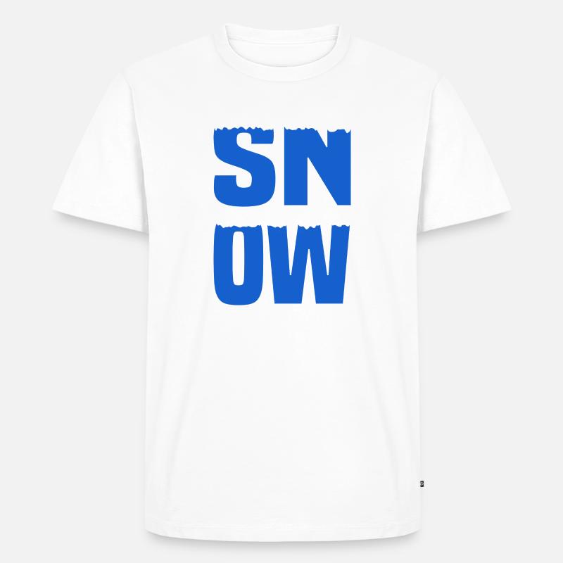 Snow Schnee - Männer Premium Bio T-Shirt - Weiß