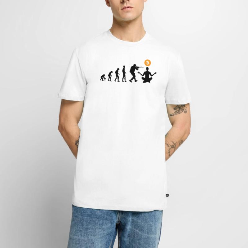 Bitcoin evolution Männer Premium Bio T-Shirt