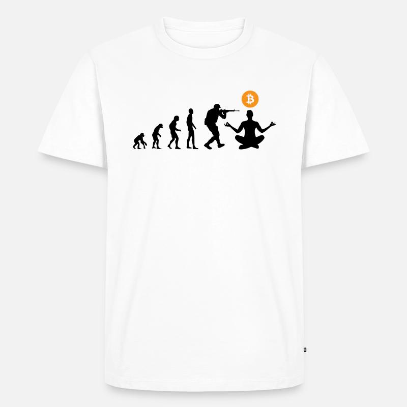 Bitcoin evolution - Männer Premium Bio T-Shirt - Weiß