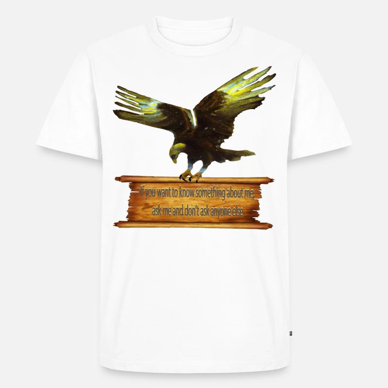 Steinadler - Männer Premium Bio T-Shirt - Weiß