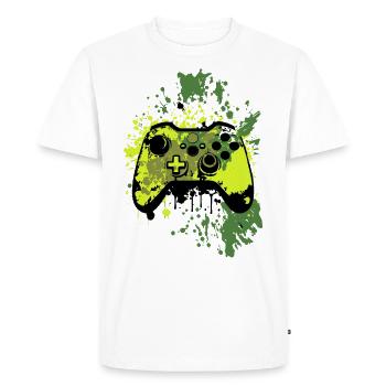 Contrôleur de jeu cool pour les joueurs - T-shirt Premium bio Homme - blanc - Devant - Nico (187cm)