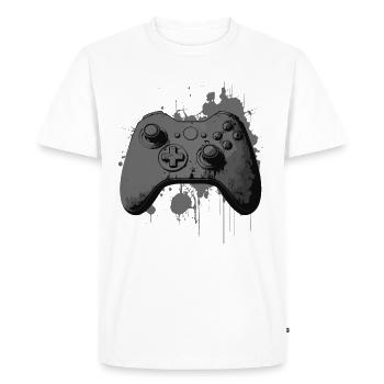 Contrôleur de jeu cool pour les joueurs - T-shirt Premium bio Homme - blanc - Devant - Nico (187cm)