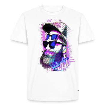 Vintage style bearded logo - Men's Premium Organic T-Shirt - white - Front - Nico (187cm)