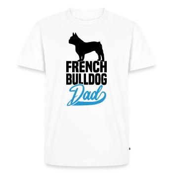 French Bulldog Dad - Men's Premium Organic T-Shirt - white - Front - Nico (187cm)