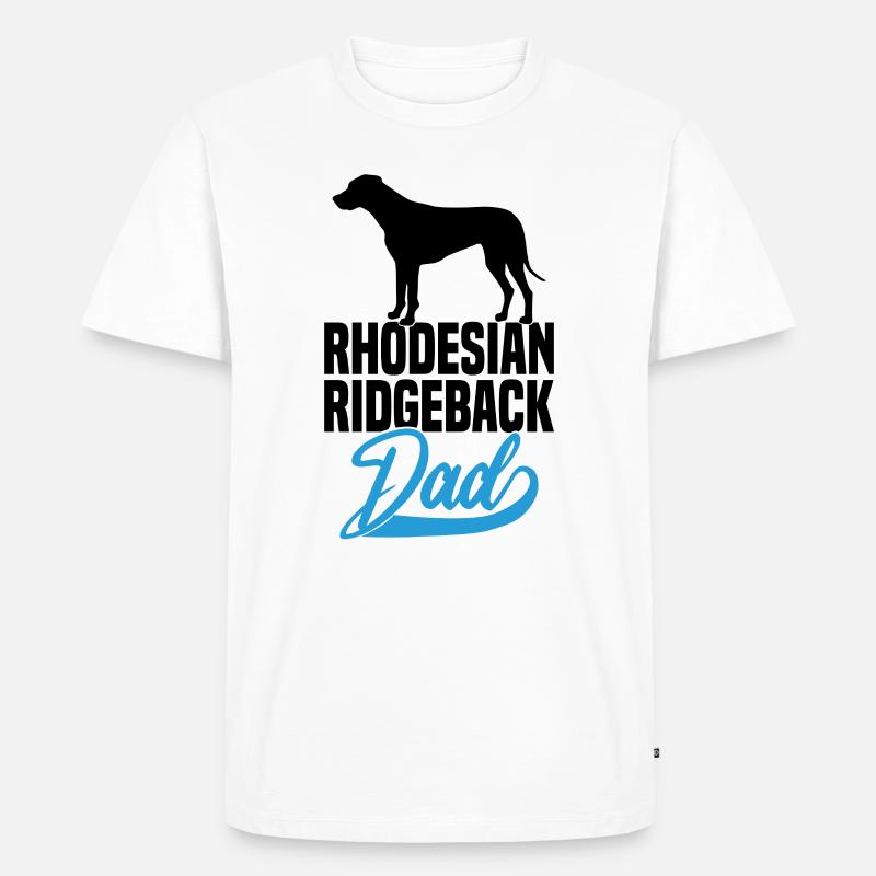 Rhodesian Ridgeback Dad - Männer Premium Bio T-Shirt - Weiß