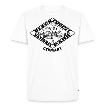 Randonneurs du parc national de la Forêt-Noire - T-shirt Premium bio Homme - blanc - Devant - Nico (187cm)