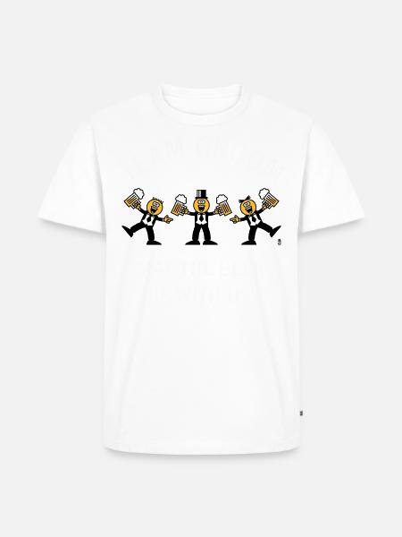 Team Groom (karikatur / øl med os / 3C / W) - Herre Premium økologisk T-shirt - hvid
