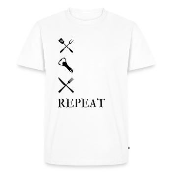 The perfect grill outfit for real griller guys - Men's Premium Organic T-Shirt - white - Front - Nico (187cm)