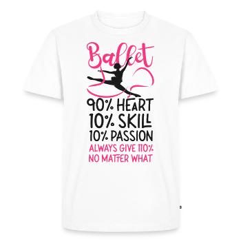 Ballet Danseuse Danse Ballerine - T-shirt Premium bio Homme - blanc - Devant - Nico (187cm)