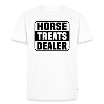 Marchand de friandises pour chevaux - T-shirt Premium bio Homme - blanc - Devant - Nico (187cm)