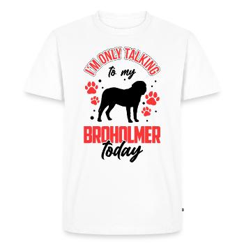 Parlez seulement au grand danois de Broholm - T-shirt Premium bio Homme - blanc - Devant - Nico (187cm)