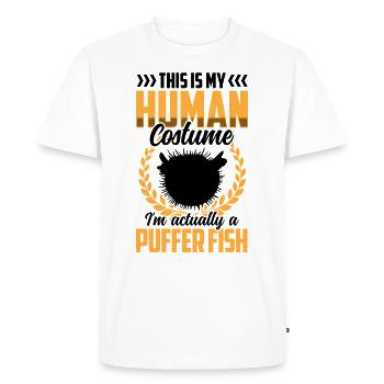 Just a puffer fish costume giant puffer fish - Men's Premium Organic T-Shirt - white - Front - Nico (187cm)