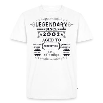 Aged to perfection 2002 vintage - Men's Premium Organic T-Shirt - white - Front - Nico (187cm)