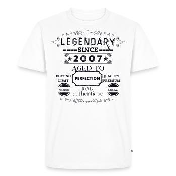 Aged to perfection 2007 vintage - Men's Premium Organic T-Shirt - white - Front - Nico (187cm)